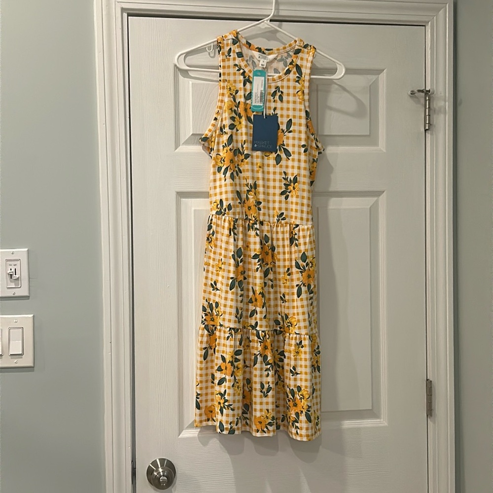 NWT checked sun dress size XS